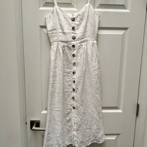 Reformation size 0 white linen dress